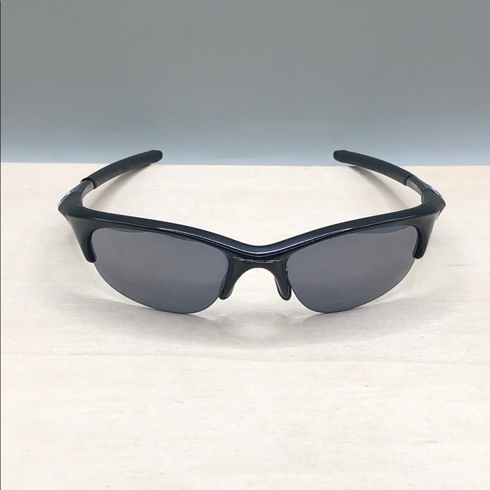 Oakley 03-614  Vintage Half Jacket GLOSSY BLACK SUNGLASSES USA READ FIRST